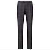 Marty men's windowpane check suit pants in Gray, view 7
