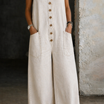 Saylor vintage washed cotton denim overalls for women