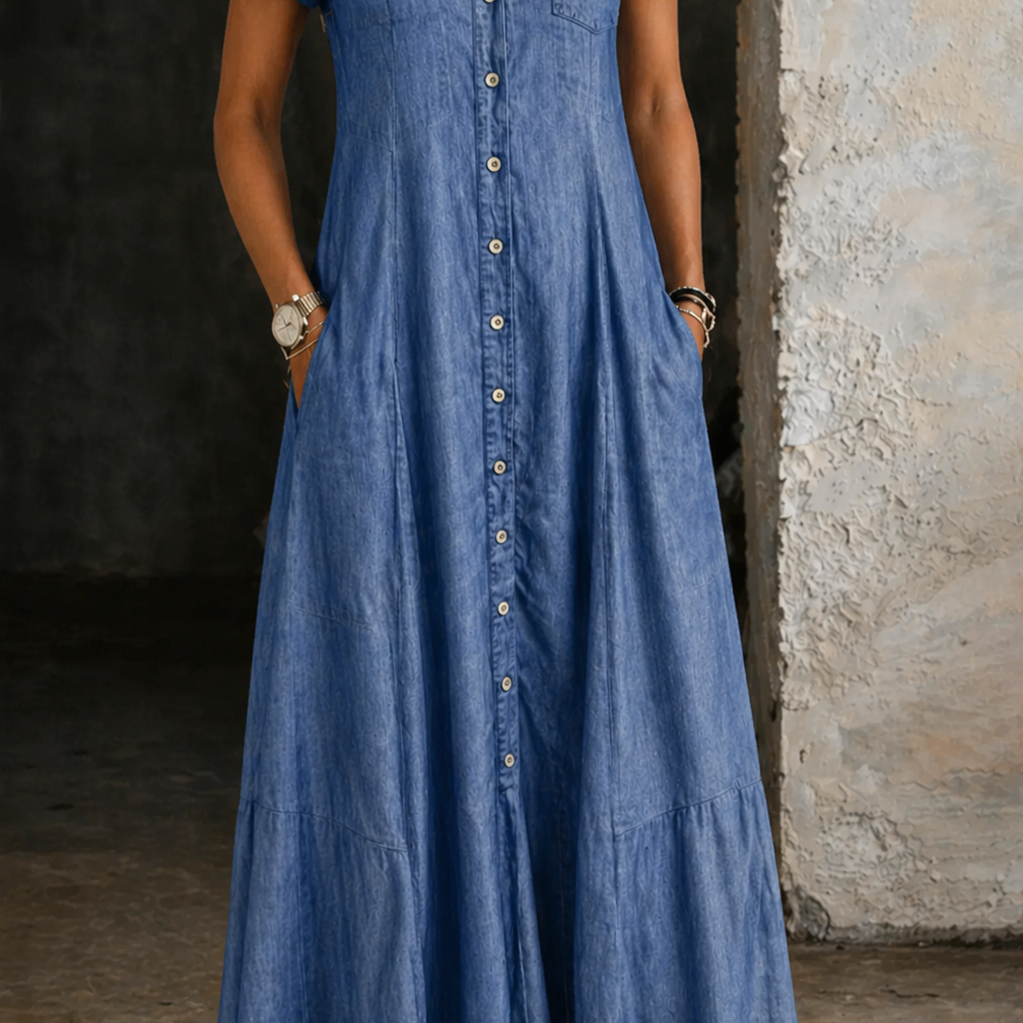 Eliza | Long Denim Shirt Dress