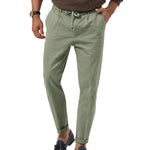 Clement men's lightweight drawstring pants in Green, view 4