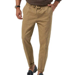 Clement men's lightweight drawstring pants in Khaki, front view