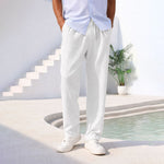 Arlo men's relaxed straight leg chinos in White, view 5
