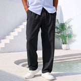 Arlo men's relaxed straight leg chinos in Black, view 4