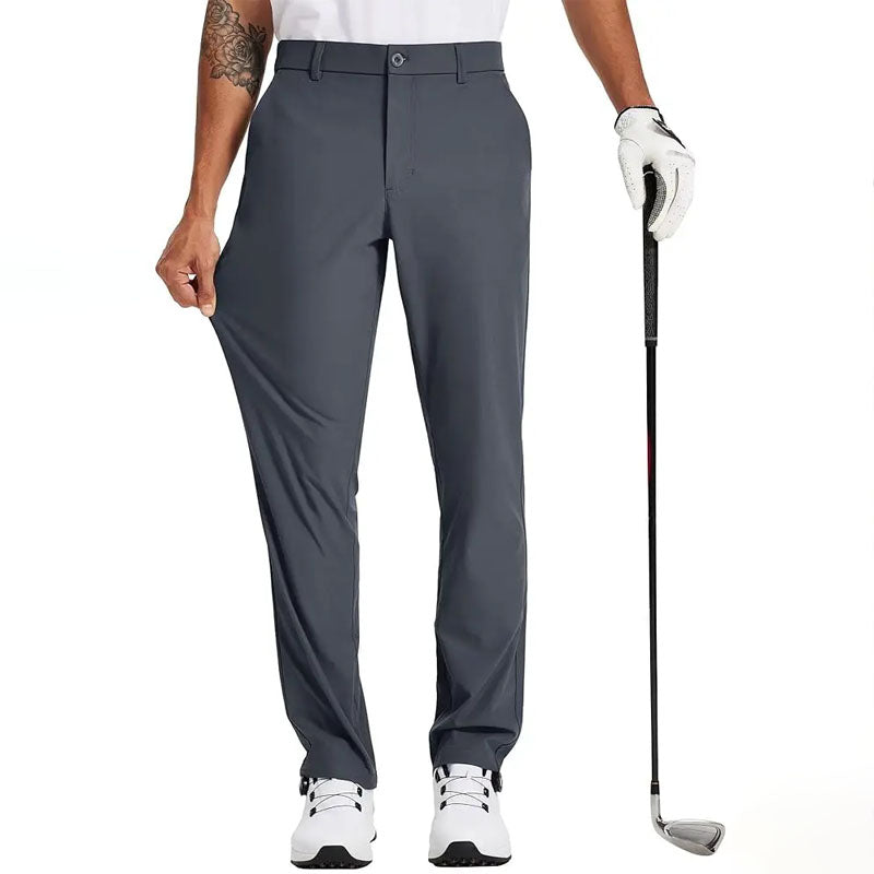 Zach men's performance golf pants in Dark Gray, view 3