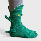 Nell Crocodile socks, front view