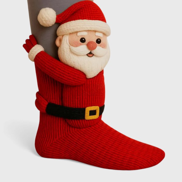 Marsha Santa Claus socks, front view