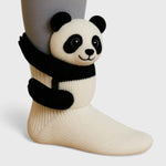 Aileen Panda socks, front view