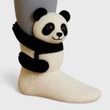 Aileen Panda socks, front view