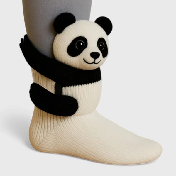 Aileen Panda socks, front view