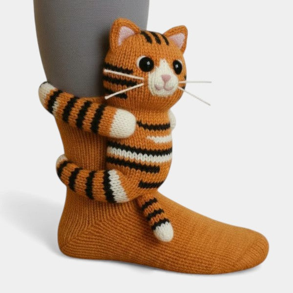 Loretta Tiger socks, front view