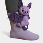 Janice Bat socks, front view