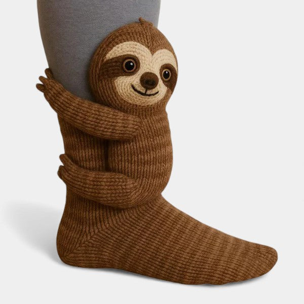 Dottie Brown Sloth socks, front view