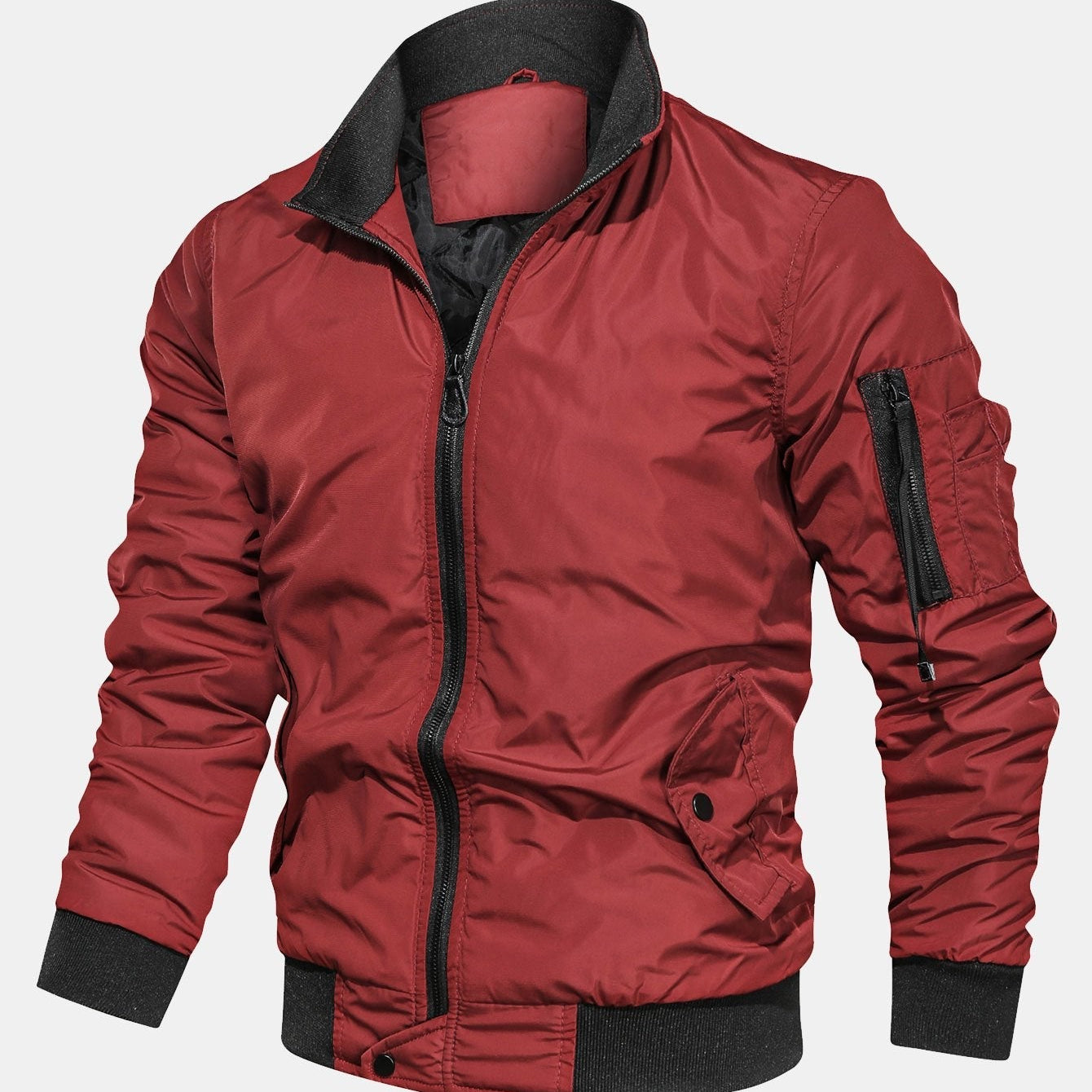 Knox | Bomber Jacket with Funnel Neck Collar