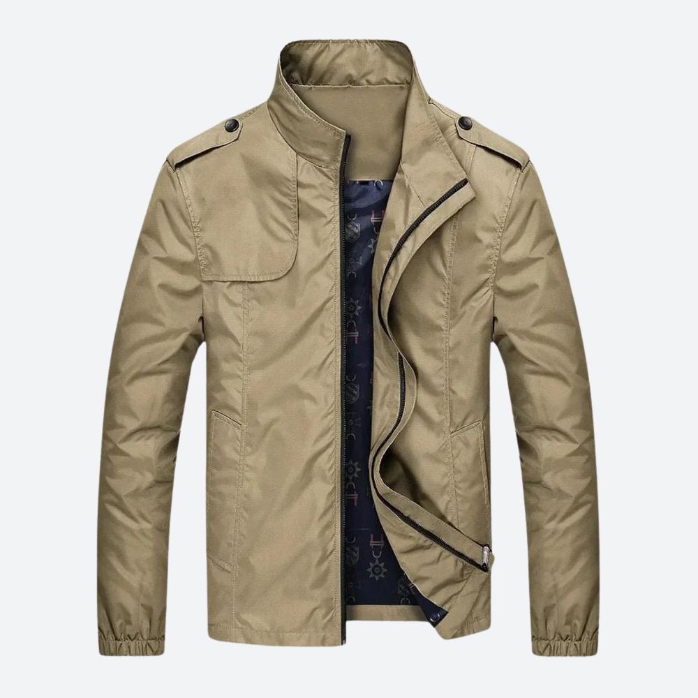Dwight men's lightweight military jacket in Khaki, view 5