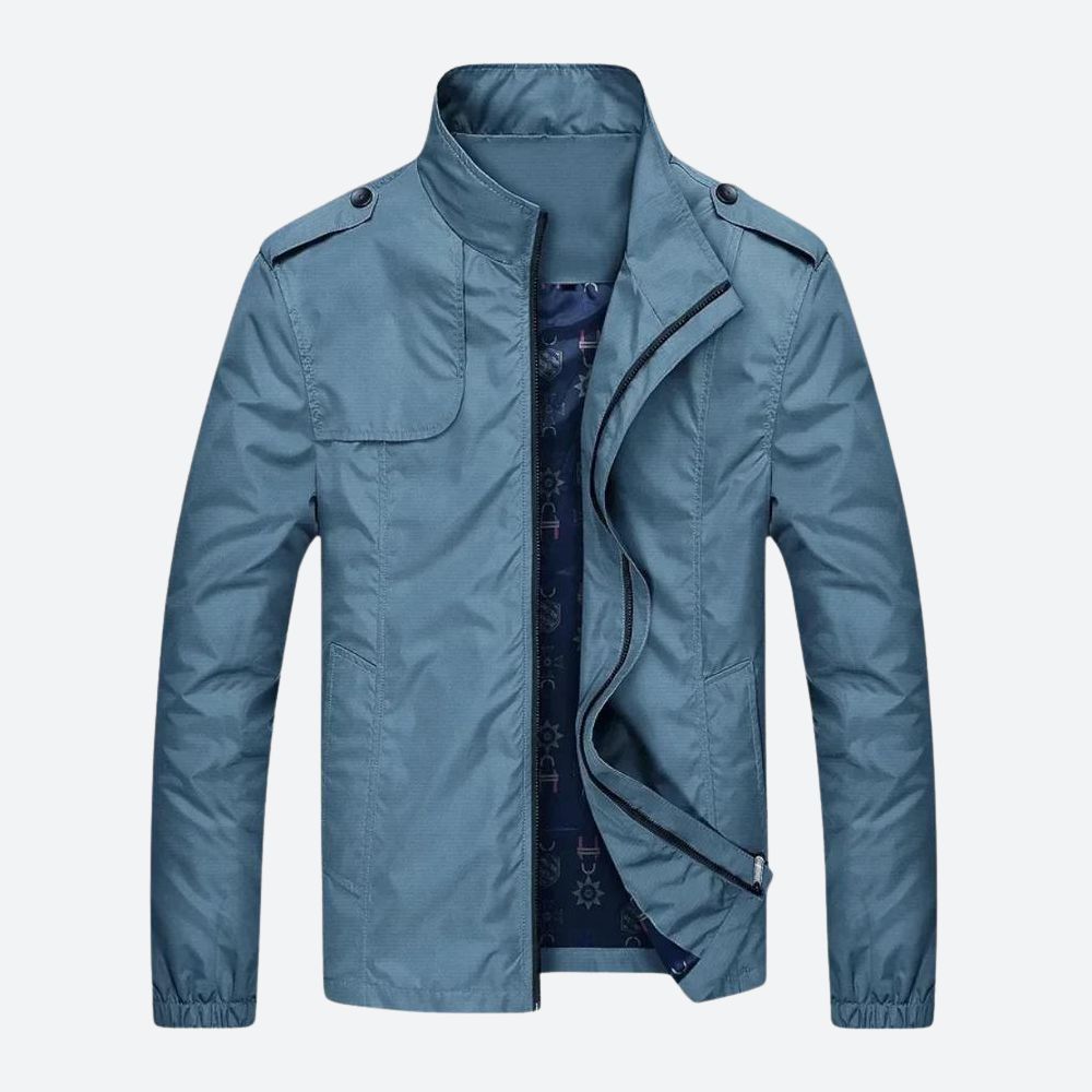 Dwight men's lightweight military jacket in Light Blue, view 4