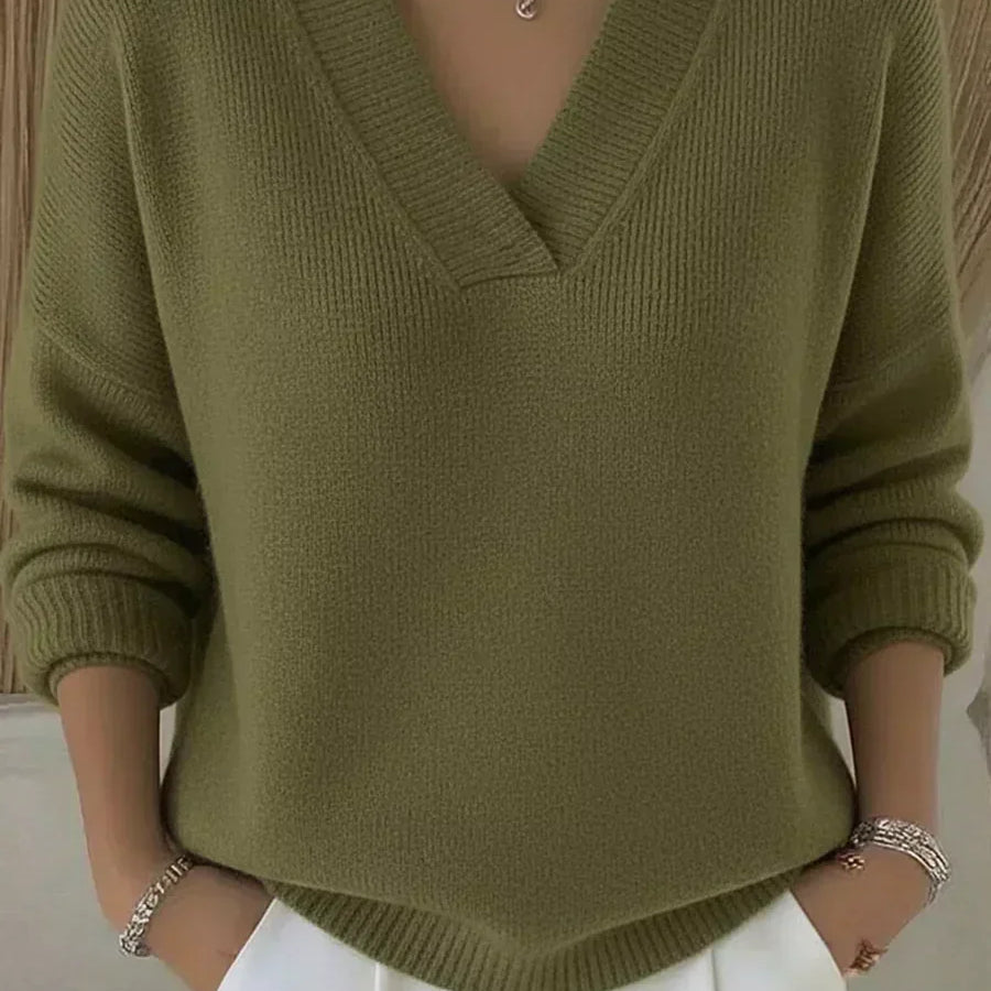 Linda | Relaxed V-Neck Sweater