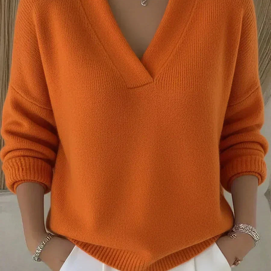 Linda | Relaxed V-Neck Sweater