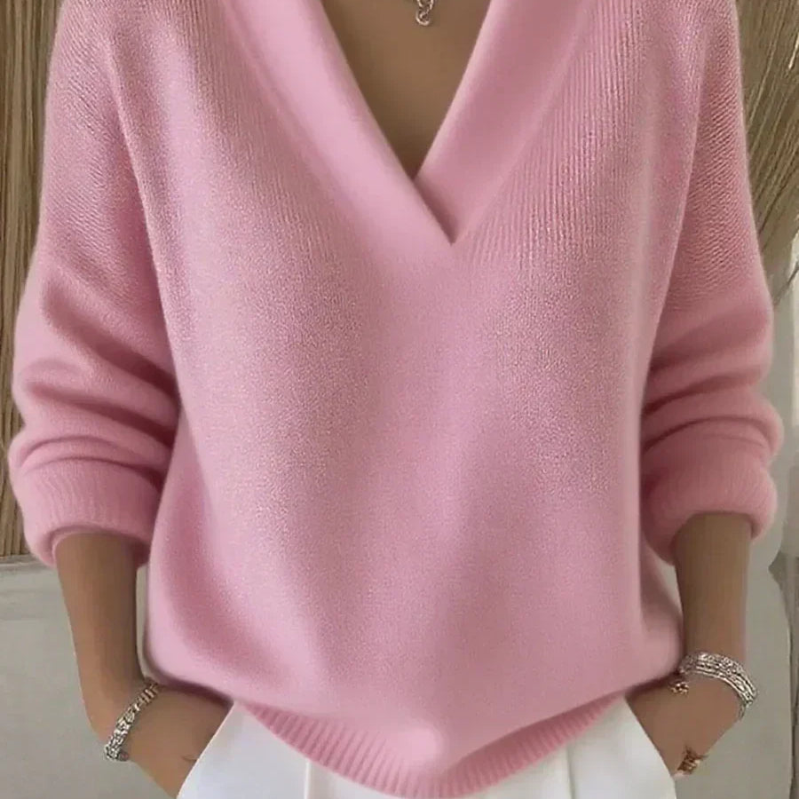 Linda | Relaxed V-Neck Sweater