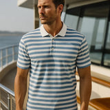 Kevin | Blue Striped Polo