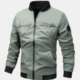 Preston | Zip-Up Bomber Jacket with Text Print