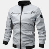 Preston | Zip-Up Bomber Jacket with Text Print