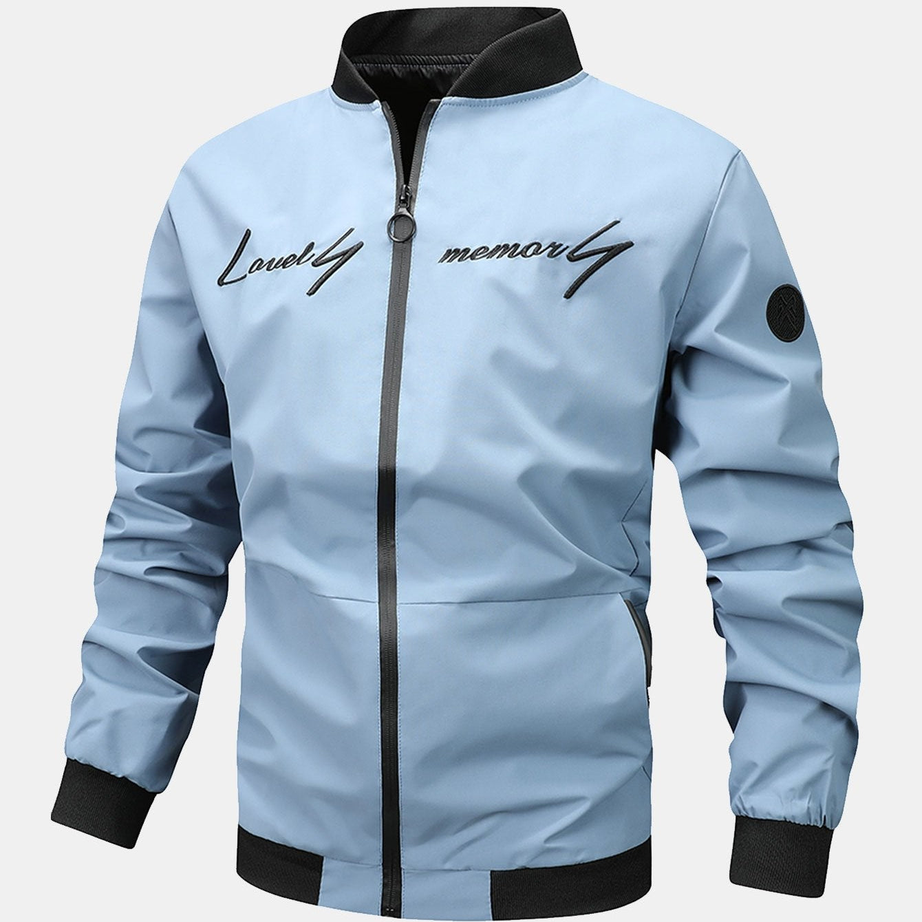 Preston | Zip-Up Bomber Jacket with Text Print