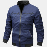 Preston | Zip-Up Bomber Jacket with Text Print