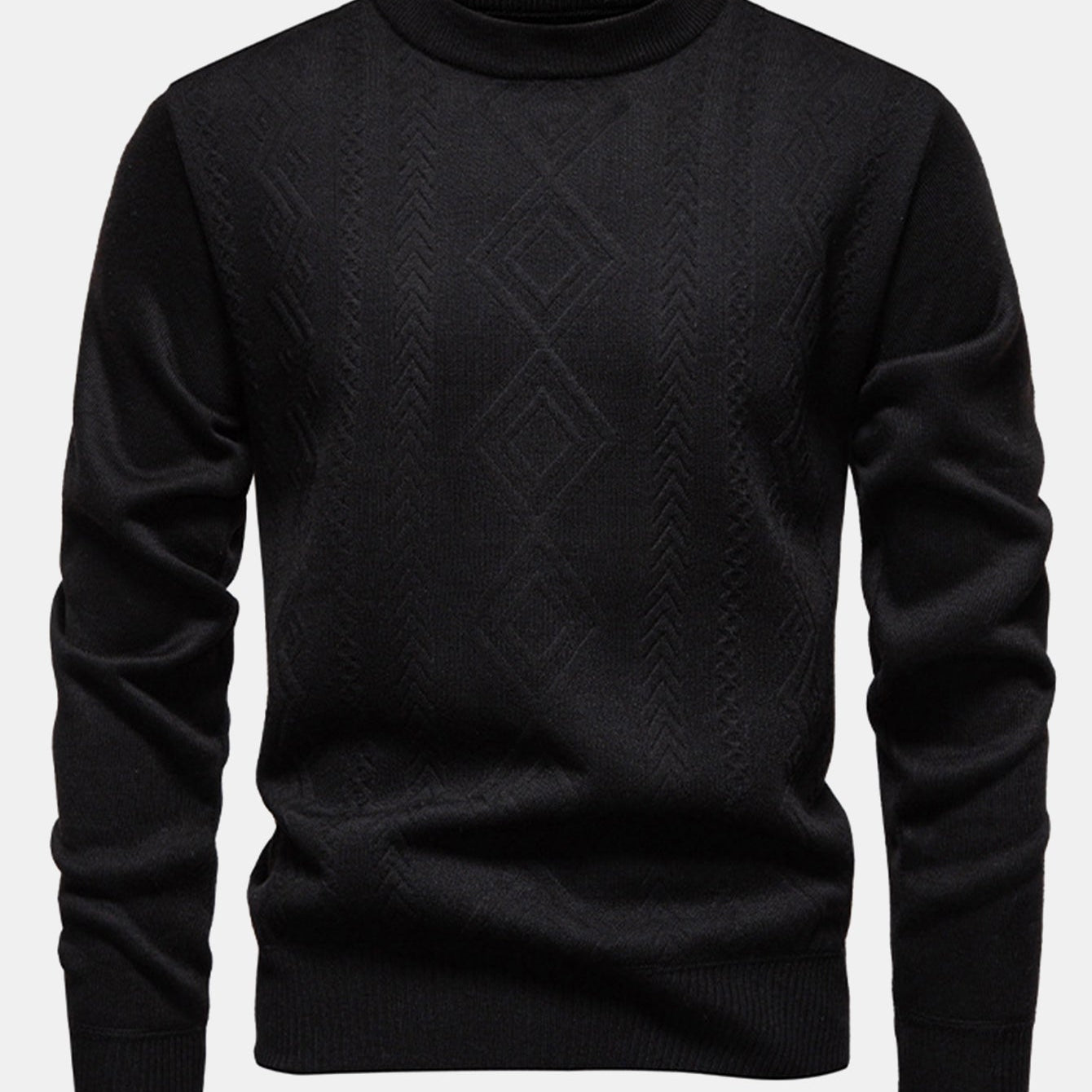 Miles | Geometric Jacquard Crew Neck Sweater
