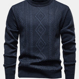 Miles | Geometric Jacquard Crew Neck Sweater