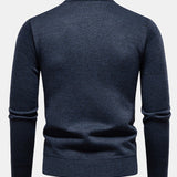 Miles | Geometric Jacquard Crew Neck Sweater
