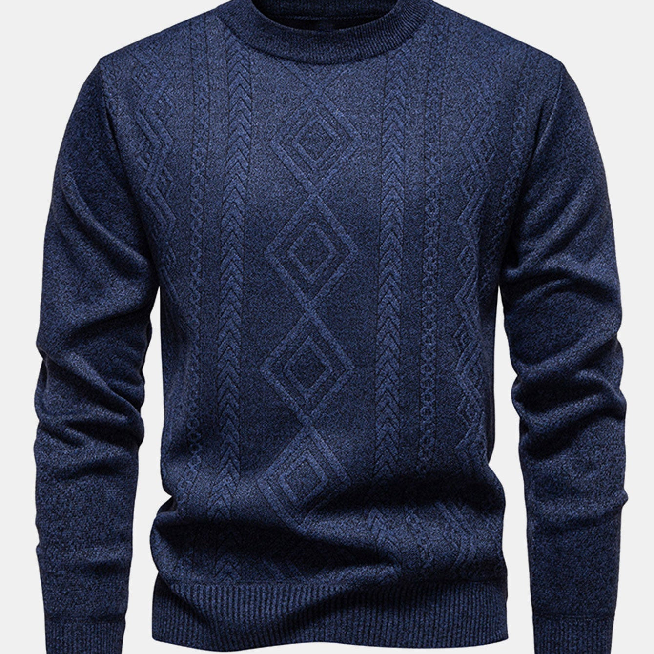 Miles | Geometric Jacquard Crew Neck Sweater