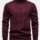 Miles | Geometric Jacquard Crew Neck Sweater