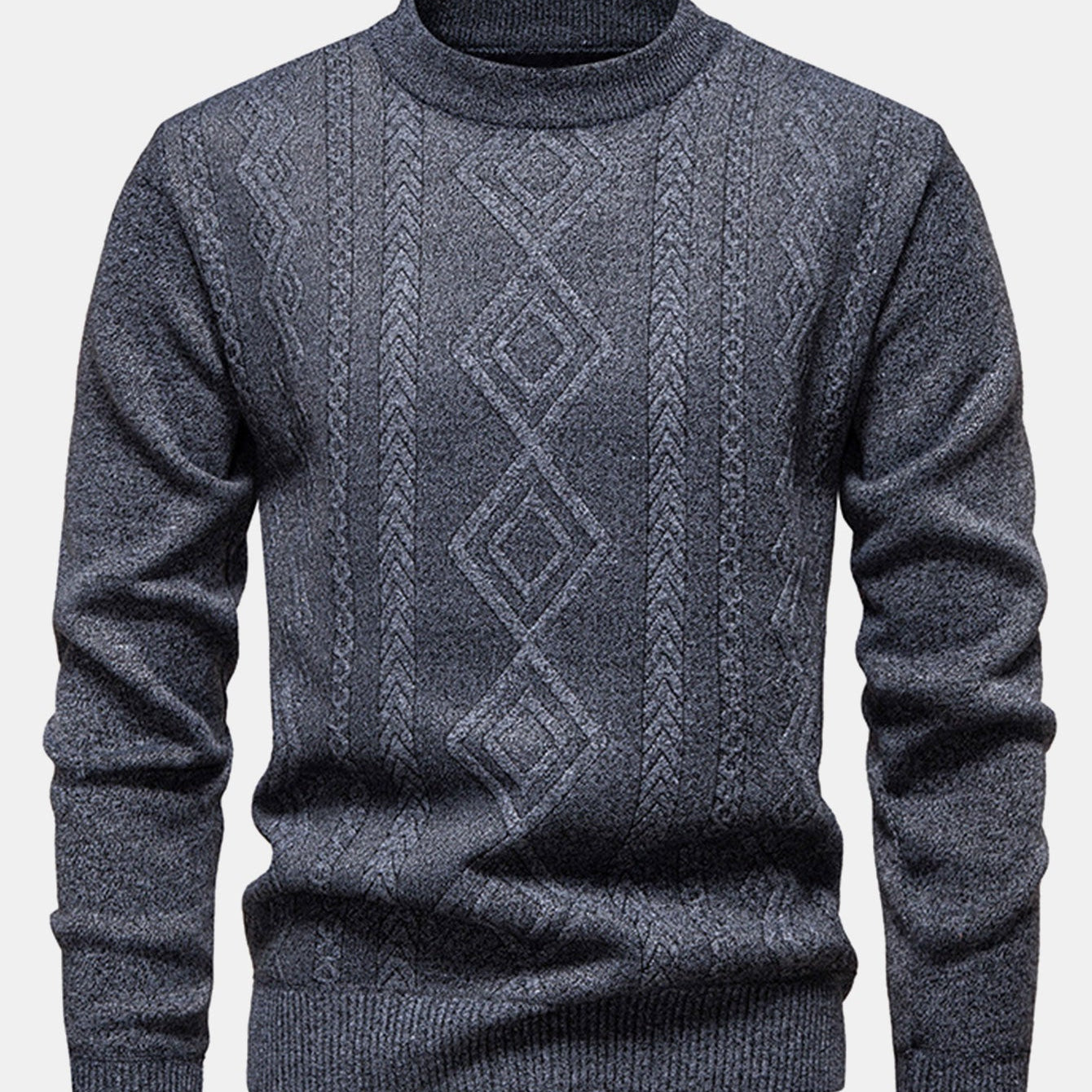 Miles | Geometric Jacquard Crew Neck Sweater
