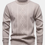 Miles | Geometric Jacquard Crew Neck Sweater