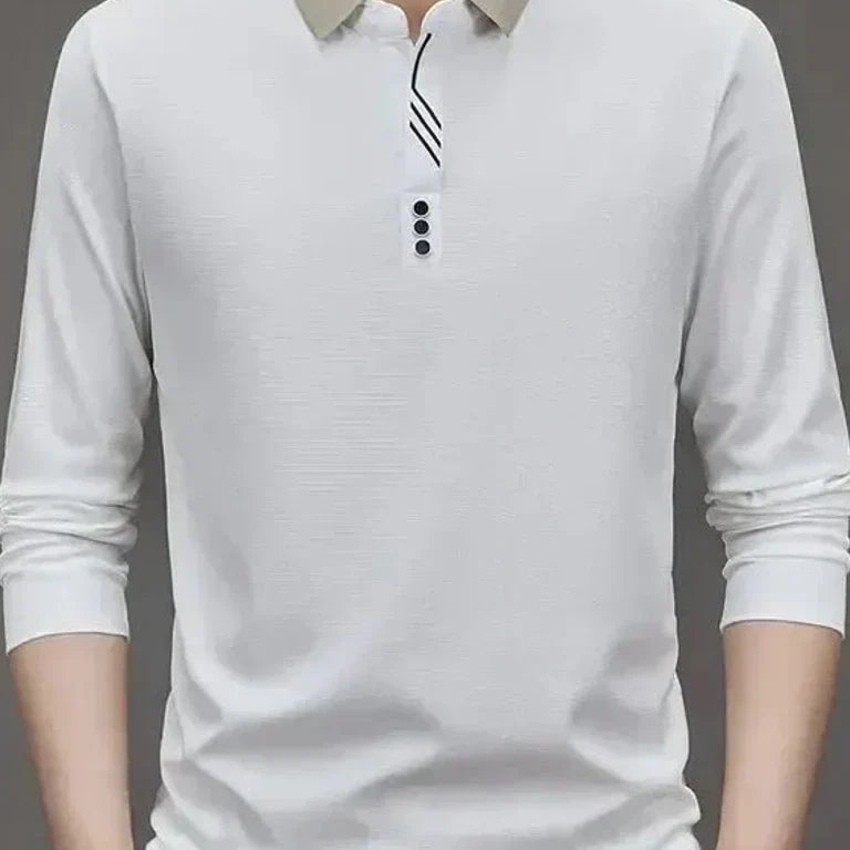 Patrick | Long Sleeve Polo with Ribbed Cuffs