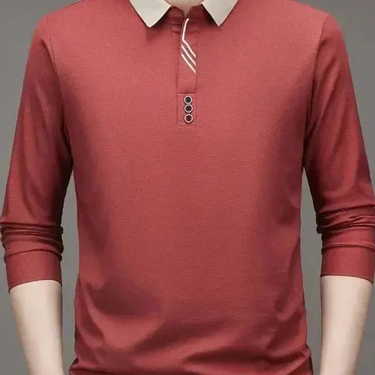 Patrick | Long Sleeve Polo with Ribbed Cuffs