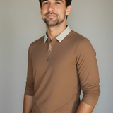 Patrick | Long Sleeve Polo with Ribbed Cuffs