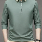Patrick | Long Sleeve Polo with Ribbed Cuffs