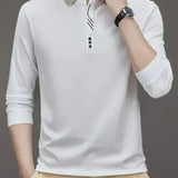 Patrick | Long Sleeve Polo with Ribbed Cuffs