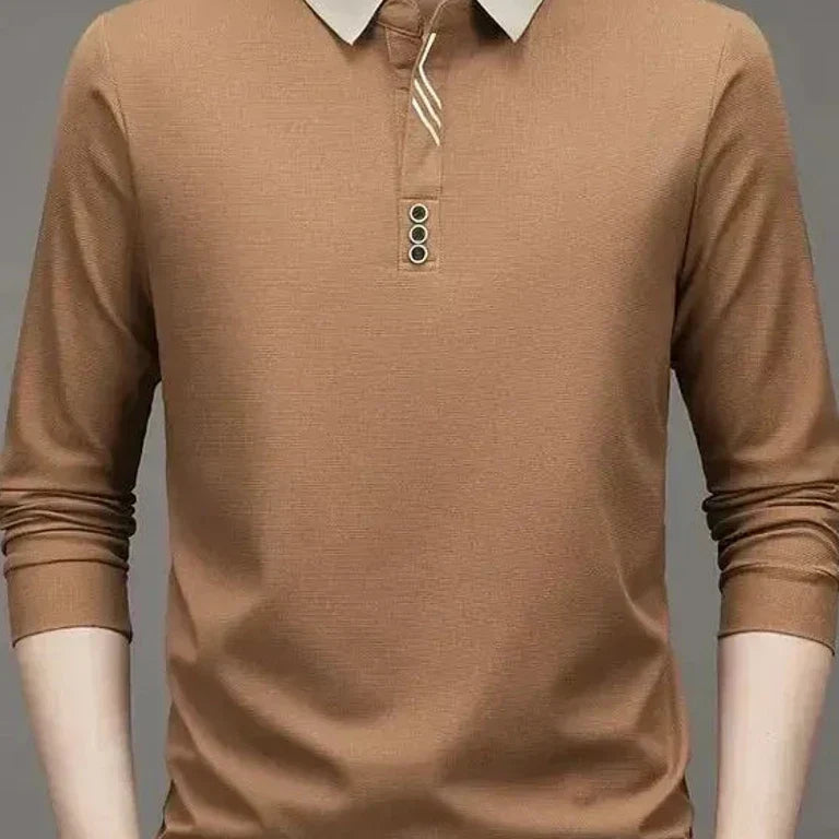 Patrick | Long Sleeve Polo with Ribbed Cuffs