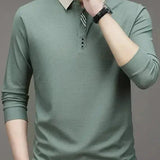 Patrick | Long Sleeve Polo with Ribbed Cuffs