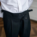 Jace men's front pleat straight leg pants, view 9