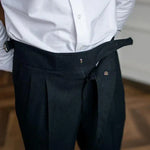 Jace men's front pleat straight leg pants, view 8