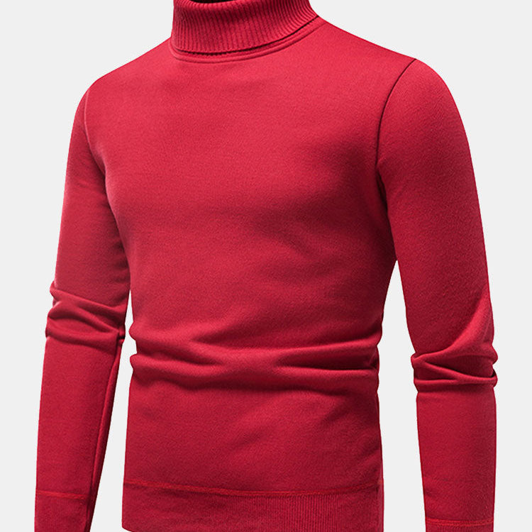 Theodore | Faux Fur Lined Turtleneck Sweater