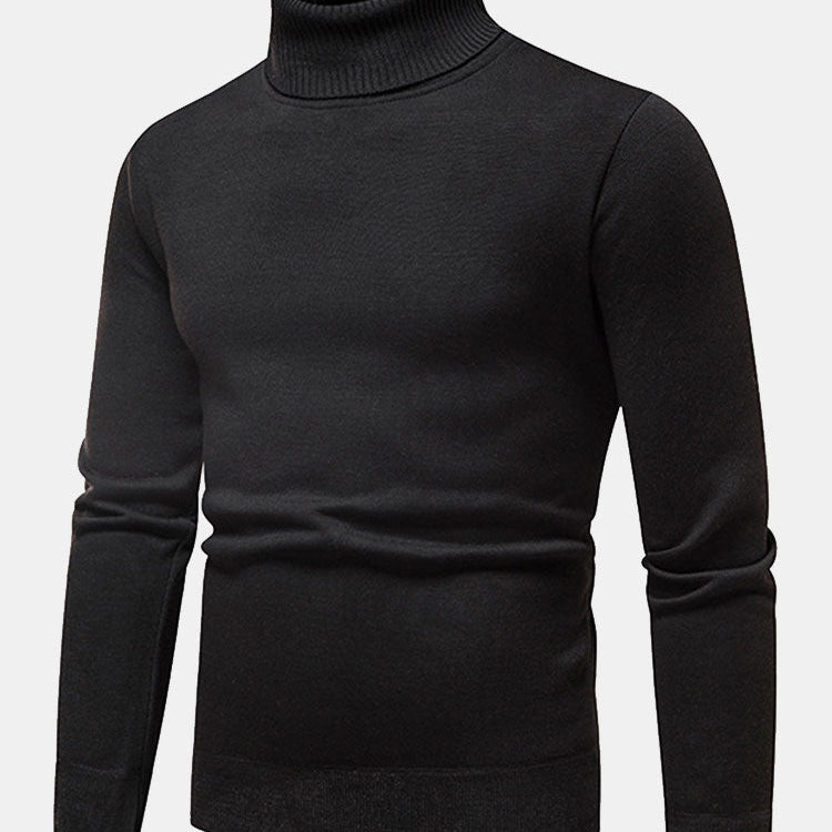 Theodore | Faux Fur Lined Turtleneck Sweater