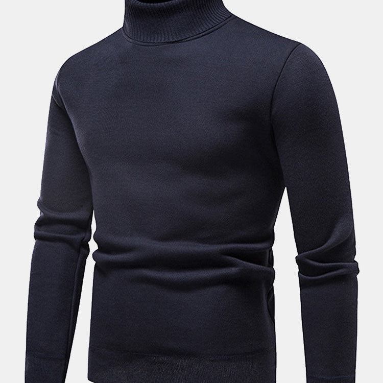 Theodore | Faux Fur Lined Turtleneck Sweater