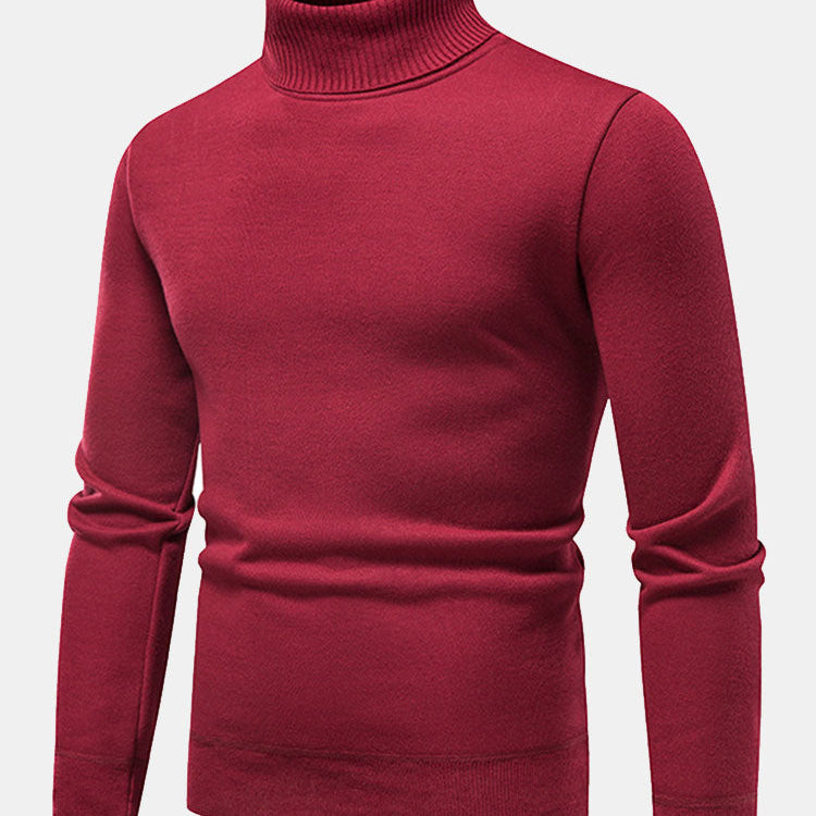 Theodore | Faux Fur Lined Turtleneck Sweater