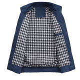 Marshall men's check lined Harrington jacket, view 8