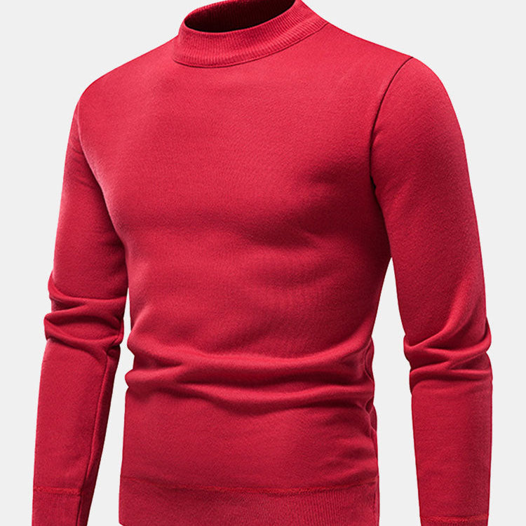 Sawyer | Faux Fur Lined Stand Collar Sweater