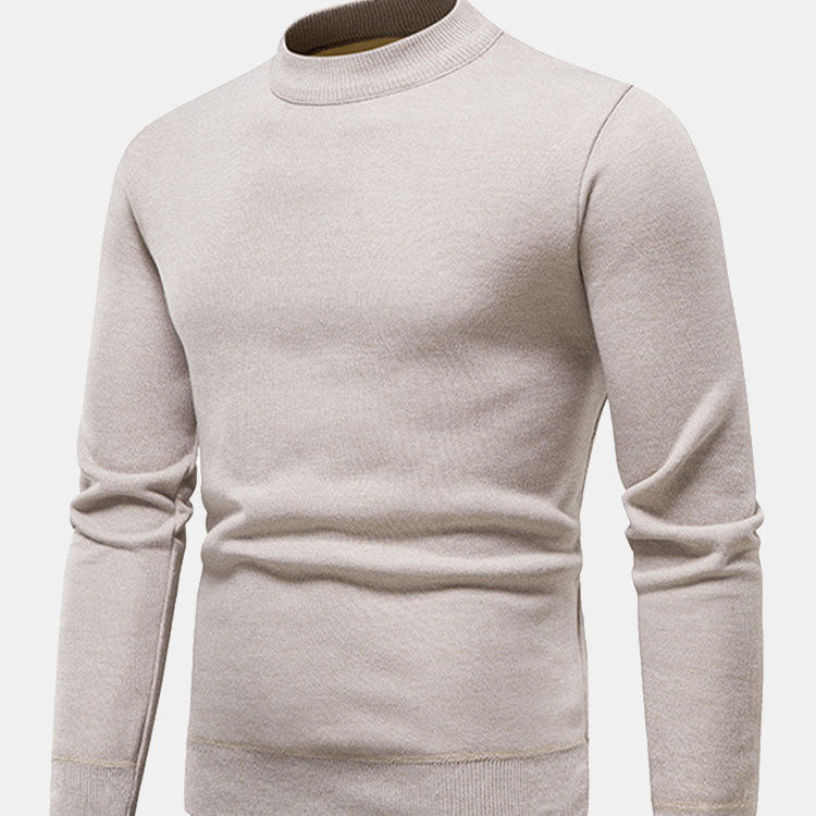 Sawyer | Faux Fur Lined Stand Collar Sweater